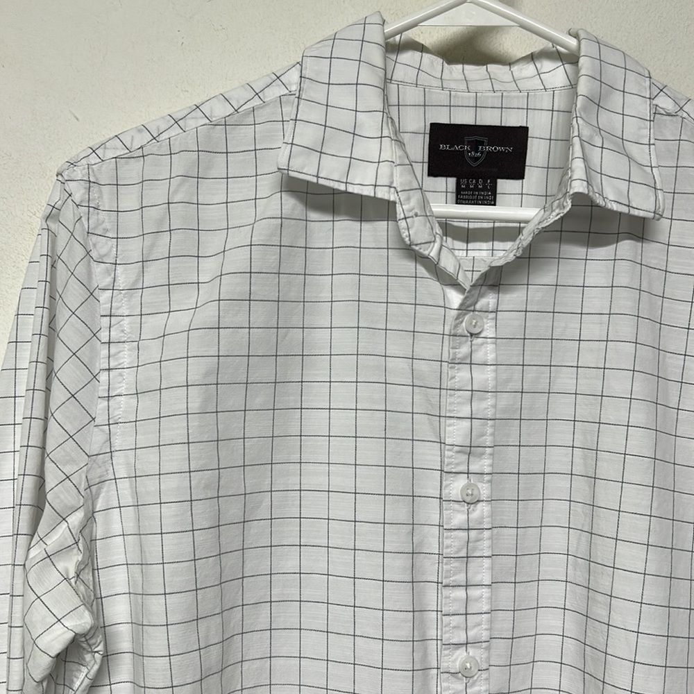 Black Brown 1826 Grid Box Button Down